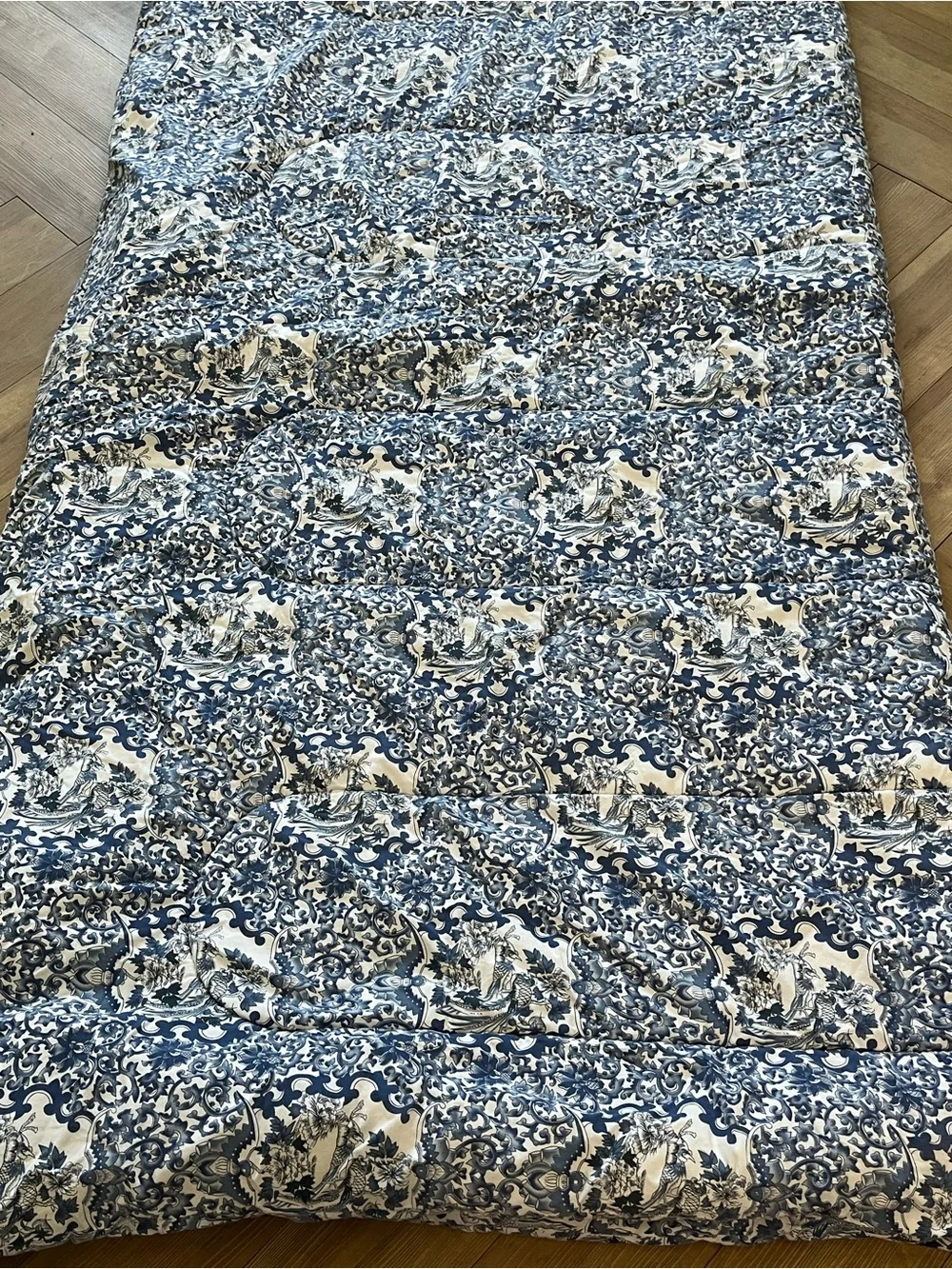 Ralph Lauren Tamarind Bird Porcelain Blue White Full/Queen Quilted Comforter